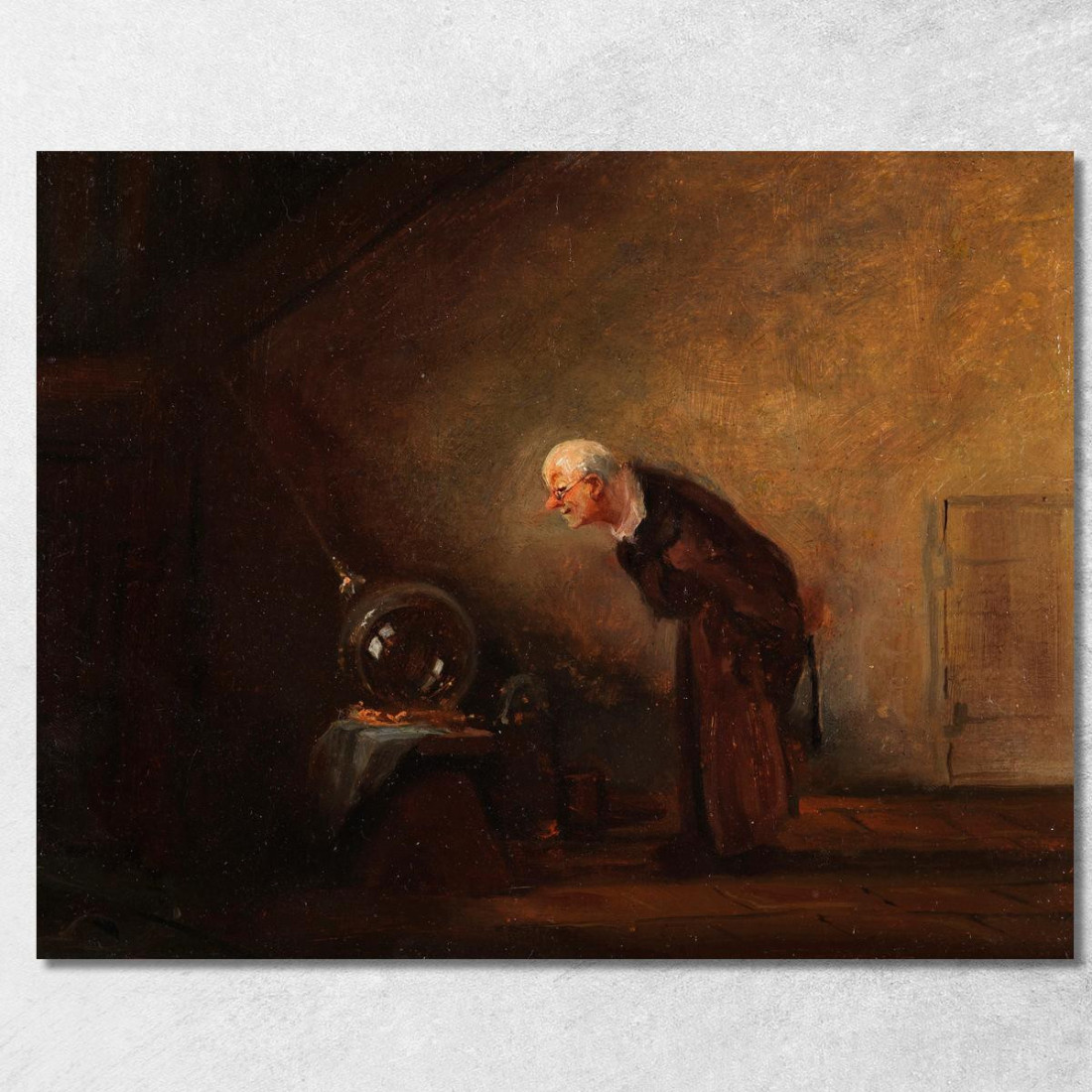 Der Alchemist Chemicus Carl Spitzweg csp9 quadro stampato su tela Der Alchemist Chemicus Carl Spitzweg csp9 quadro stampato su tela