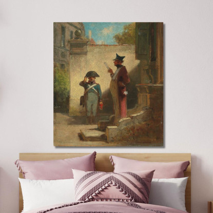 Il Comandante Sul Campo Carl Spitzweg csp15 quadro stampato su tela