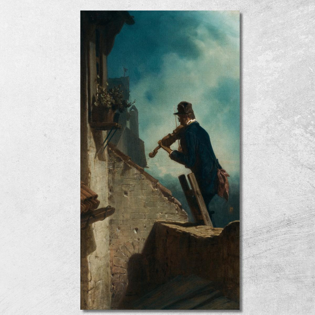 Serenata La Serenata Carl Spitzweg csp54 quadro stampato su tela Serenata La Serenata Carl Spitzweg csp54 quadro stampato su tela