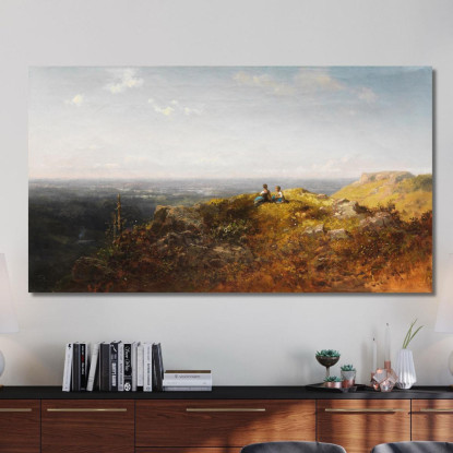 Due Dirndl Sull'Alpeggio Carl Spitzweg csp68 quadro stampato su tela