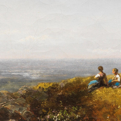 Due Dirndl Sull'Alpeggio Carl Spitzweg csp68 quadro stampato su tela