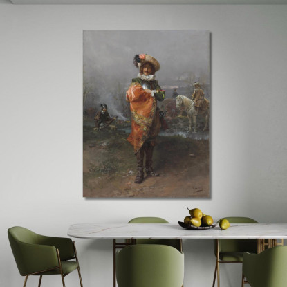 Un Gentiluomo In Un Mantello Cesare Auguste Detti cad4 quadro stampato su tela