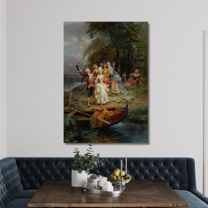 La Festa Della Pesca Allegra Cesare Auguste Detti cad21 quadro stampato su tela