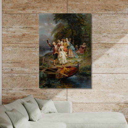 La Festa Della Pesca Allegra Cesare Auguste Detti cad21 quadro stampato su tela