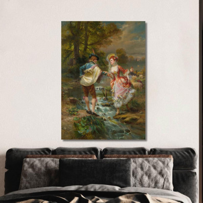 Molto Galante Cesare Auguste Detti cad26 quadro stampato su tela