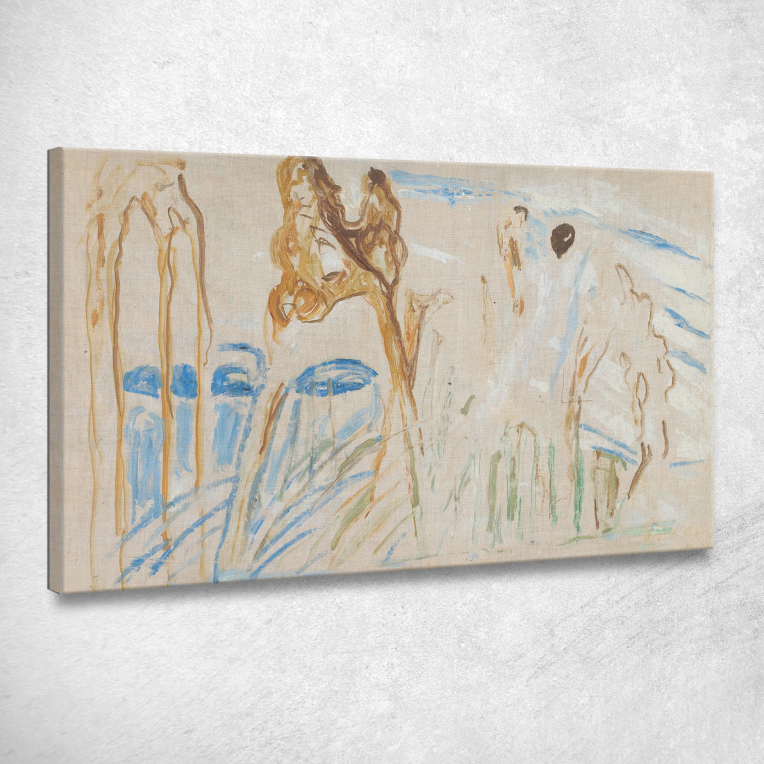 Bauli Robusti Nella Neve 2 Edvard Munch em266 quadro stampato su tela