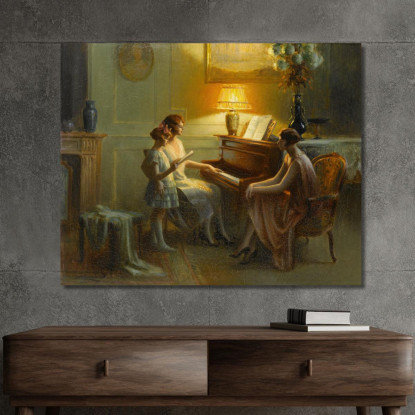 Al Pianoforte Delphin Enjolras dej7 quadro stampato su tela