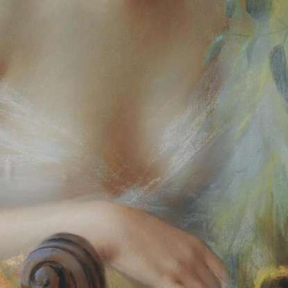 Donna Con Profumo Di Lilla Delphin Enjolras dej8 quadro stampato su tela
