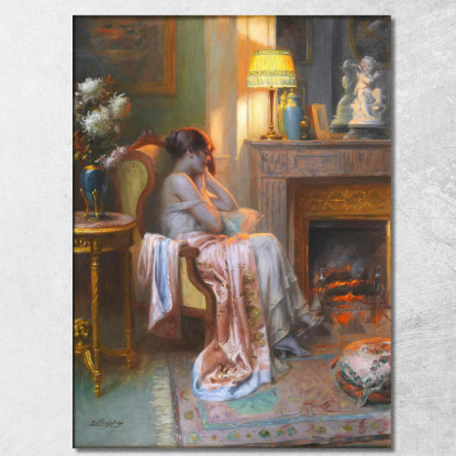 Pensieroso Delphin Enjolras dej29 quadro stampato su tela