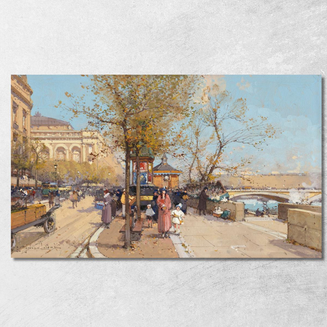 Una Passeggiata Lungo La Senna Eugène Galien-Laloue egl1 quadro stampato su tela Una Passeggiata Lungo La Senna Eugène Galien-Laloue egl1 quadro stampato su tela