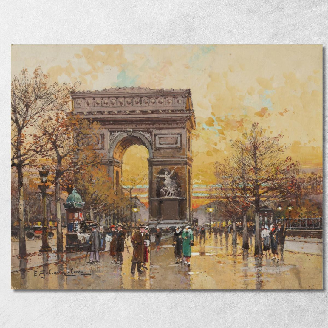 Arco Di Trionfo In Autunno Eugène Galien-Laloue egl4 quadro stampato su tela Arco Di Trionfo In Autunno Eugène Galien-Laloue egl4 quadro stampato su tela