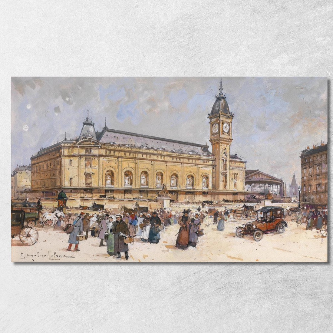 Gare De Lyon Eugène Galien-Laloue egl13 quadro stampato su tela Gare De Lyon Eugène Galien-Laloue egl13 quadro stampato su tela