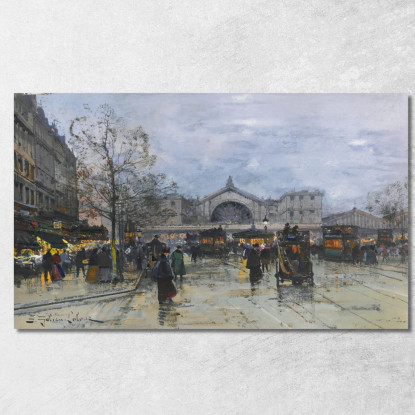 La Stazione Orientale Eugène Galien-Laloue egl15 quadro stampato su tela