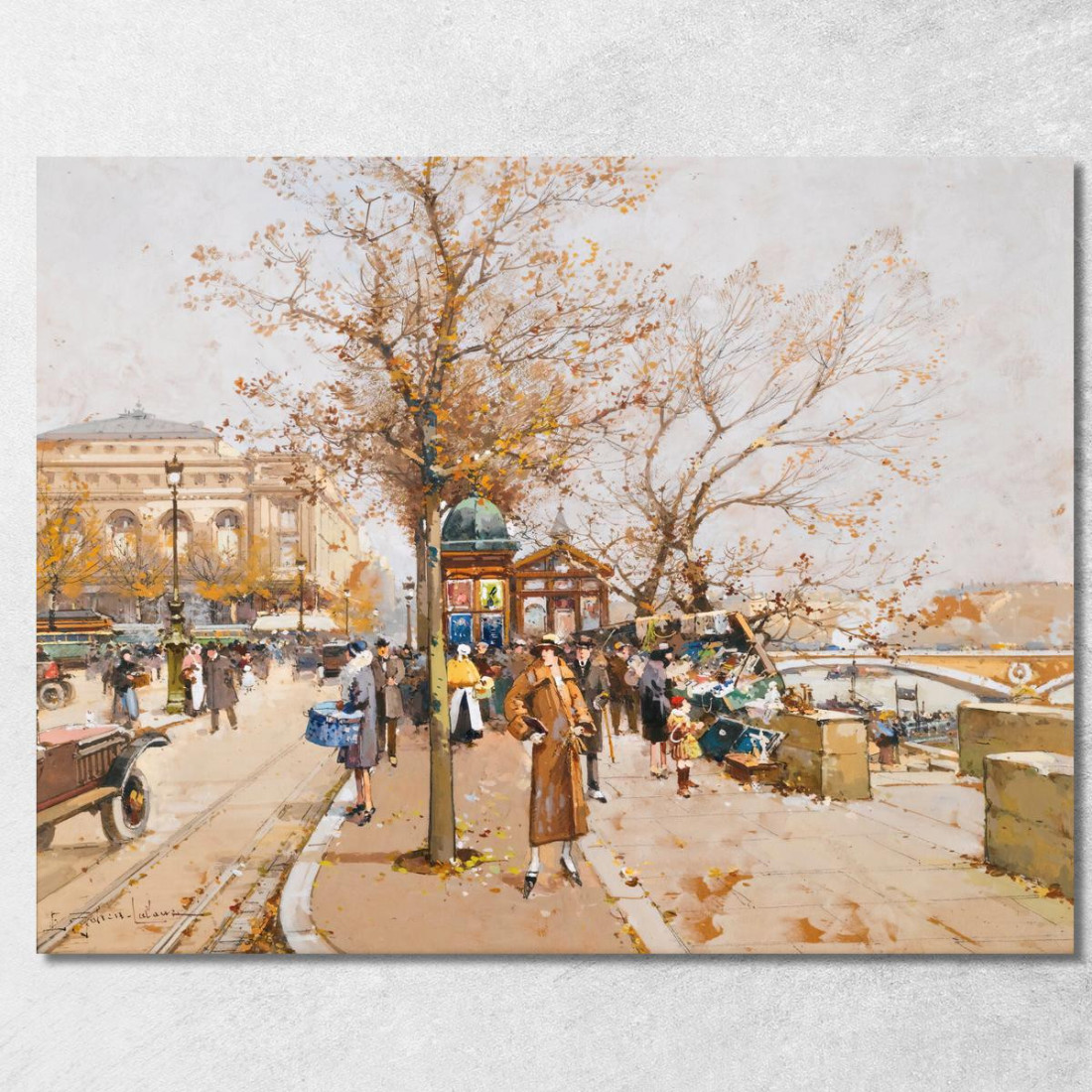 Place Du Châtelet A Parigi Eugène Galien-Laloue egl18 quadro stampato su tela Place Du Châtelet A Parigi Eugène Galien-Laloue egl18 quadro stampato su tela