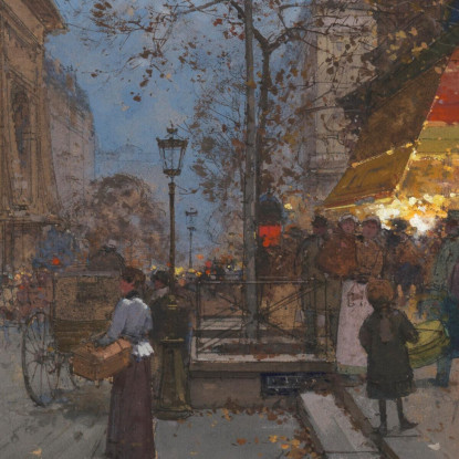 La Porte Saint Denis 2 Eugène Galien-Laloue egl20 quadro stampato su tela
