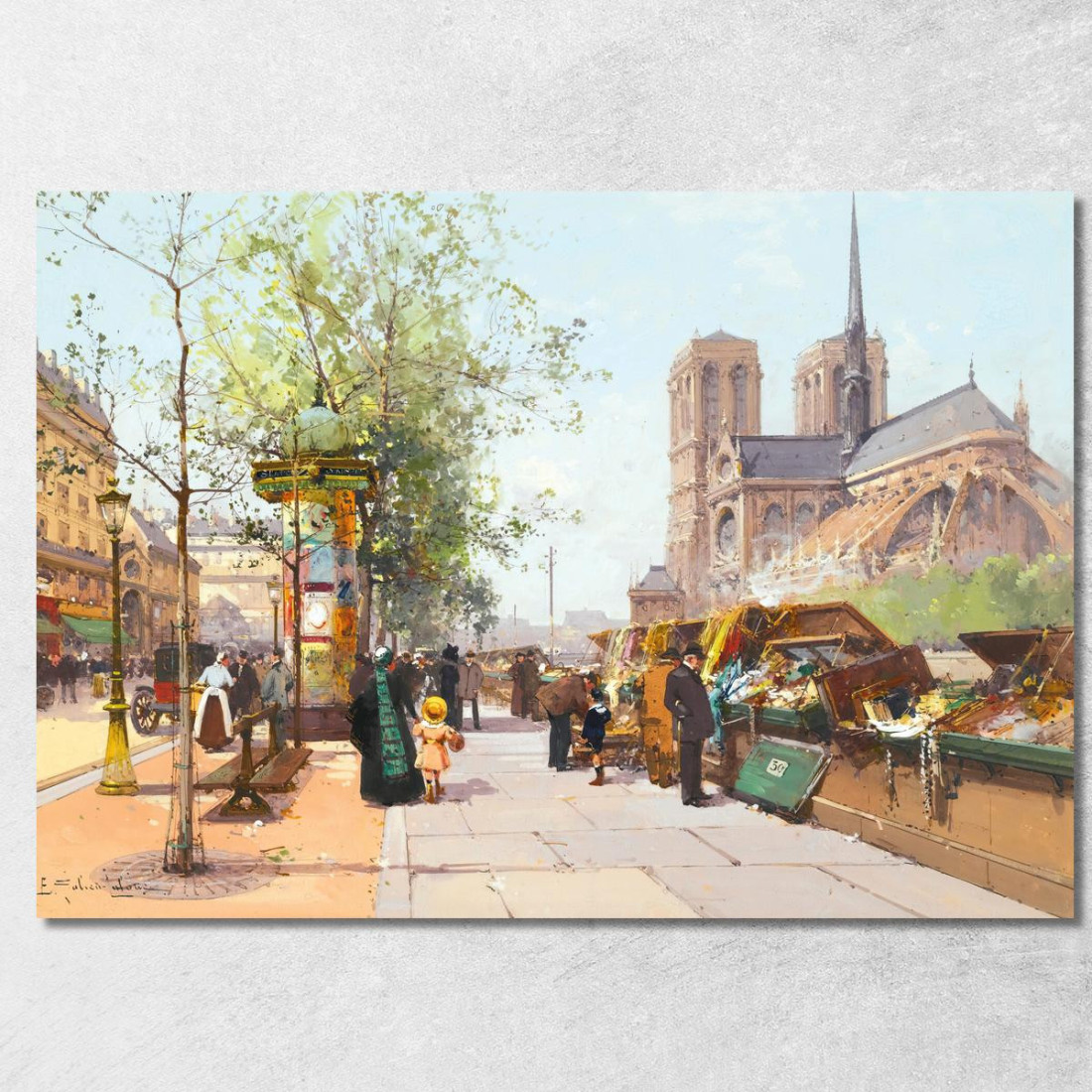 Notre Dame Di Parigi Eugène Galien-Laloue egl46 quadro stampato su tela Notre Dame Di Parigi Eugène Galien-Laloue egl46 quadro stampato su tela