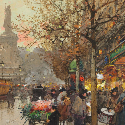 Piazza Della Repubblica 2 Eugène Galien-Laloue egl56 quadro stampato su tela