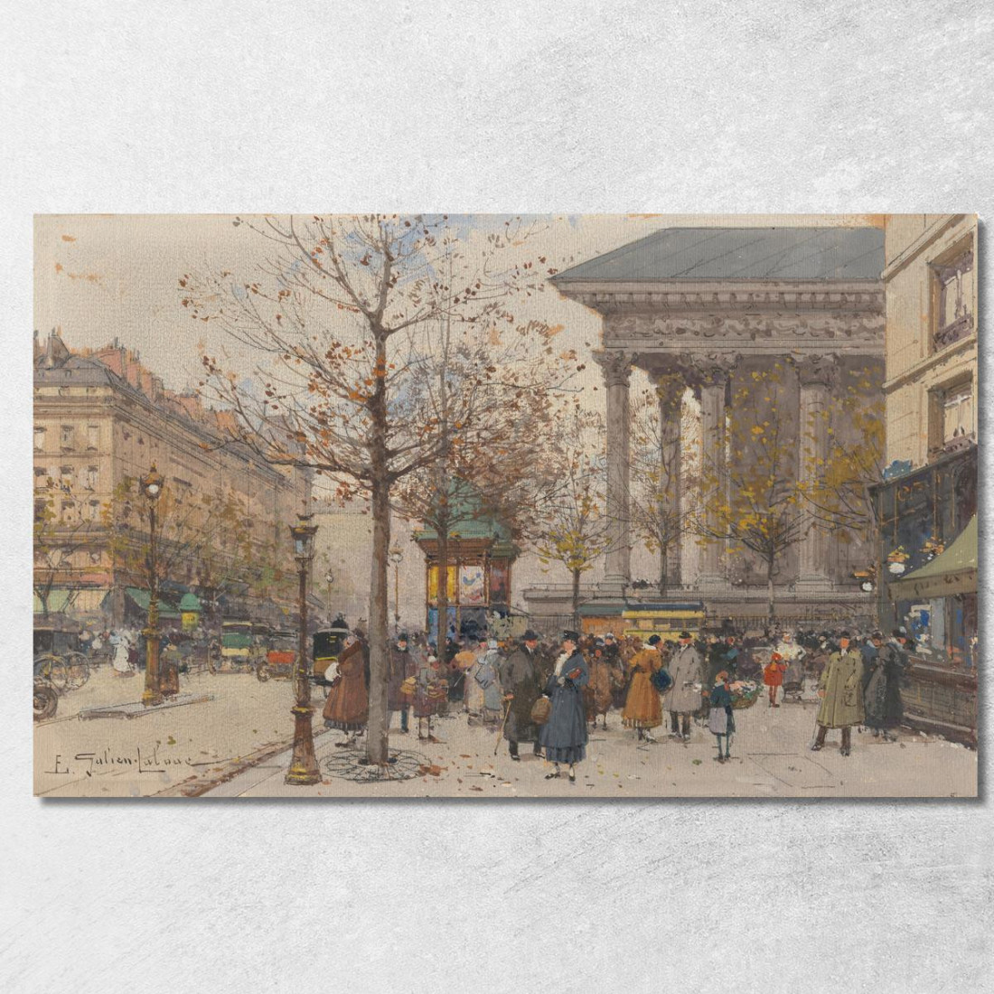 Veduta Animata Della Madeleine Eugène Galien-Laloue egl76 quadro stampato su tela Veduta Animata Della Madeleine Eugène Galien-Laloue egl76 quadro stampato su tela