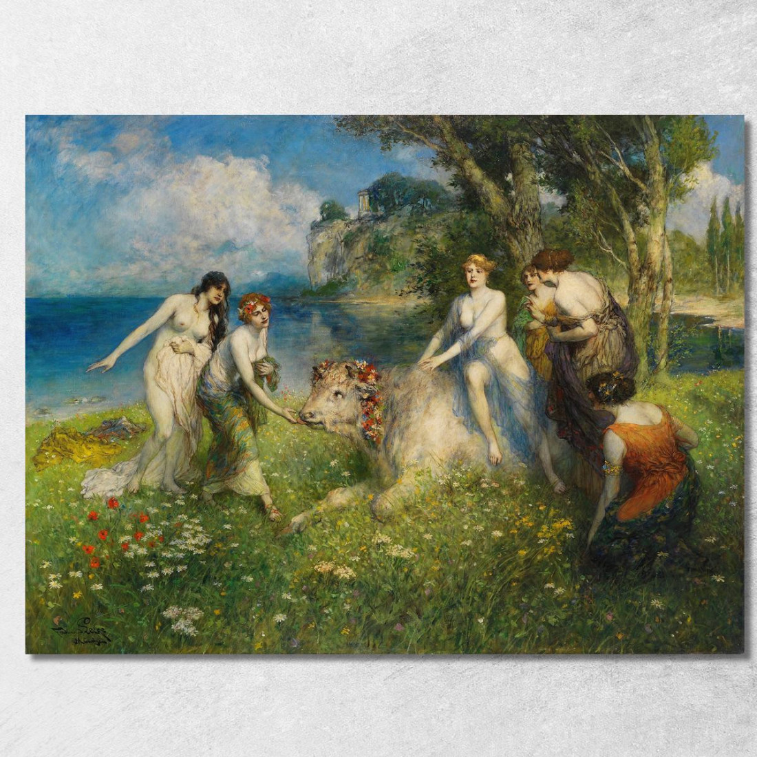 L'Europa Sul Toro Ferdinand Leeke flk3 quadro stampato su tela L'Europa Sul Toro Ferdinand Leeke flk3 quadro stampato su tela