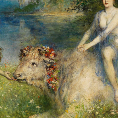 L'Europa Sul Toro Ferdinand Leeke flk3 quadro stampato su tela