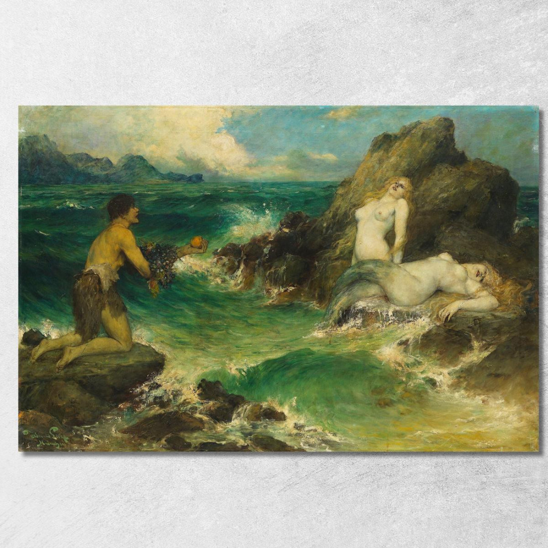 Sirene Ferdinand Leeke flk5 quadro stampato su tela Sirene Ferdinand Leeke flk5 quadro stampato su tela
