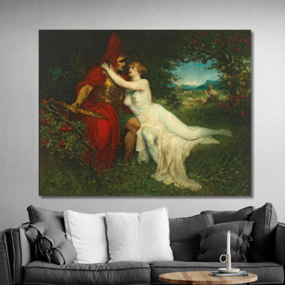 Tannhäuser E Venere Nella Scena Di Venusberg Dall'Opera Di Richard Wagner Ferdinand Leeke flk11 quadro stampato su tela