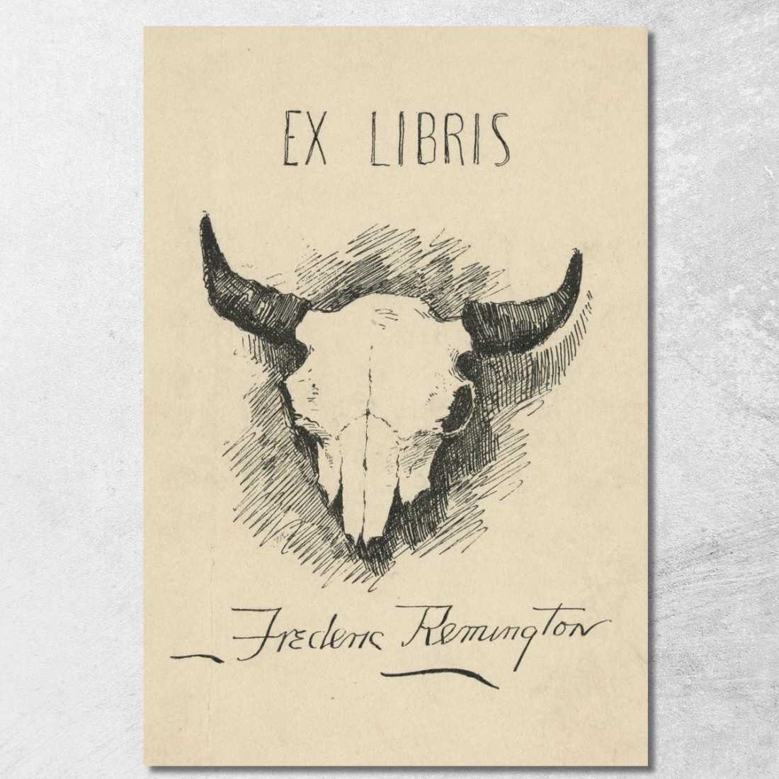 Ex Libris Di Frederic Remington Frederic Remington frm9 quadro stampato su tela Ex Libris Di Frederic Remington Frederic Remington frm9 quadro stampato su tela