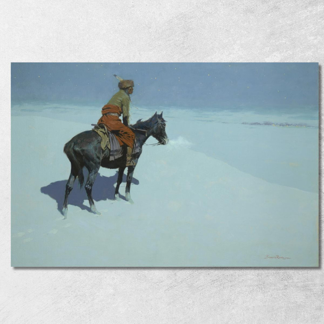 Amici O Nemici: Lo Scout Frederic Remington frm17 quadro stampato su tela Amici O Nemici: Lo Scout Frederic Remington frm17 quadro stampato su tela