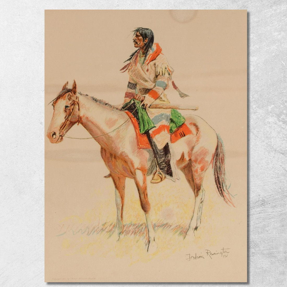 Meticcio Frederic Remington frm18 quadro stampato su tela Meticcio Frederic Remington frm18 quadro stampato su tela