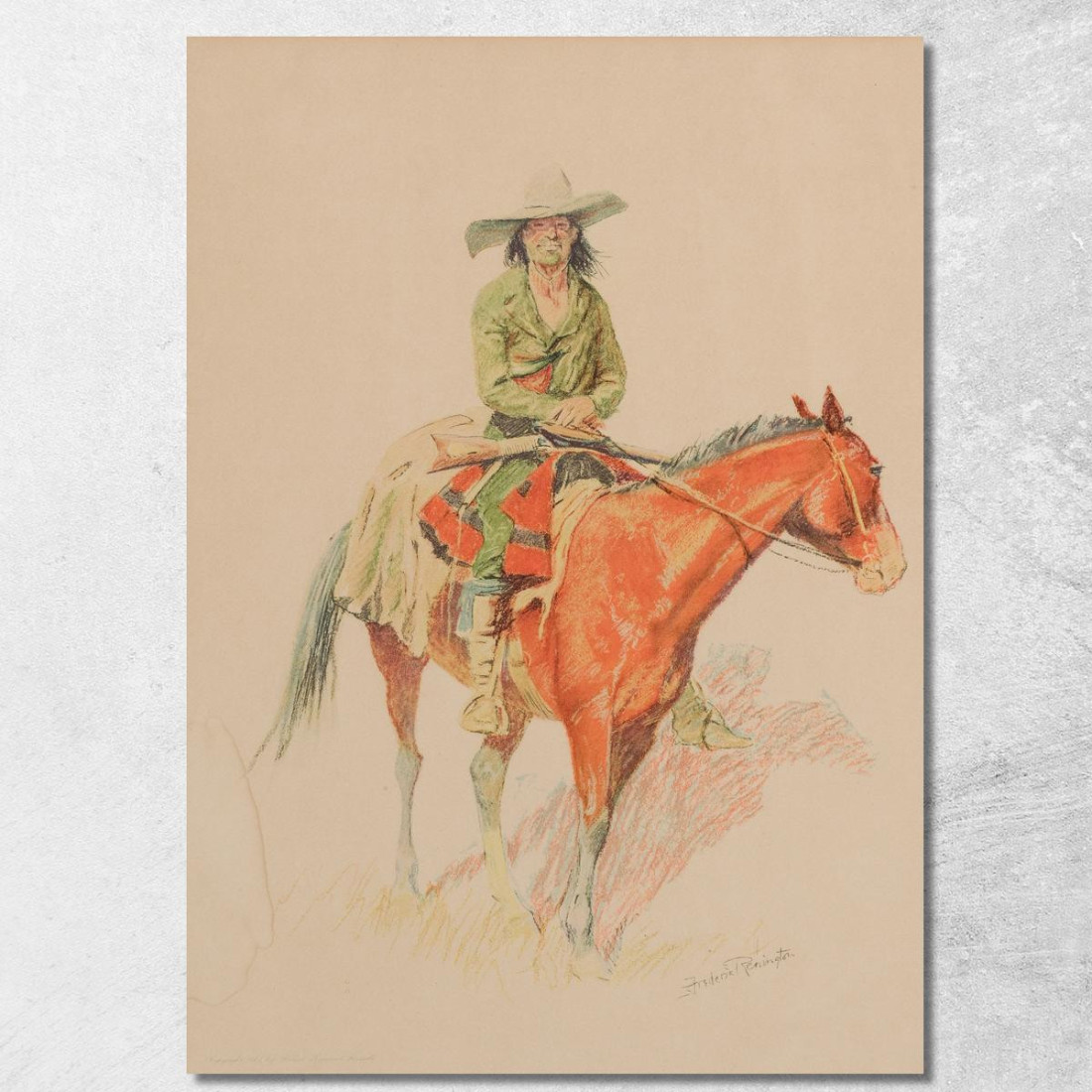 Vecchio Ramon Frederic Remington frm24 quadro stampato su tela Vecchio Ramon Frederic Remington frm24 quadro stampato su tela