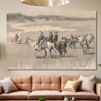 Sulle Sorgenti Burgess Alla Ricerca Di Una Ford Frederic Remington frm26 quadro stampato su tela