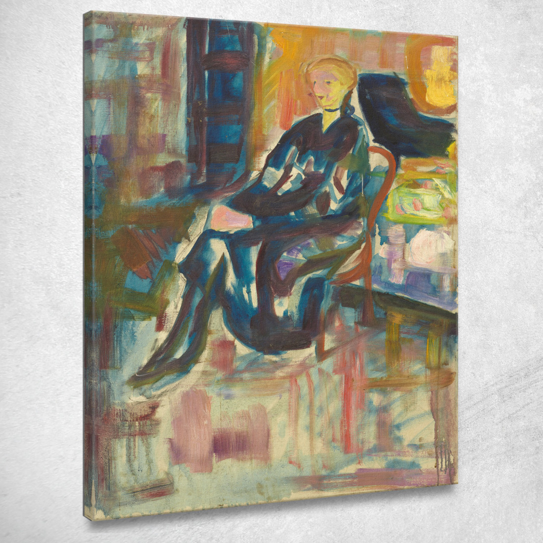 Giovane Donna Seduta Edvard Munch em286 quadro stampato su tela Giovane Donna Seduta Edvard Munch em286 quadro stampato su tela