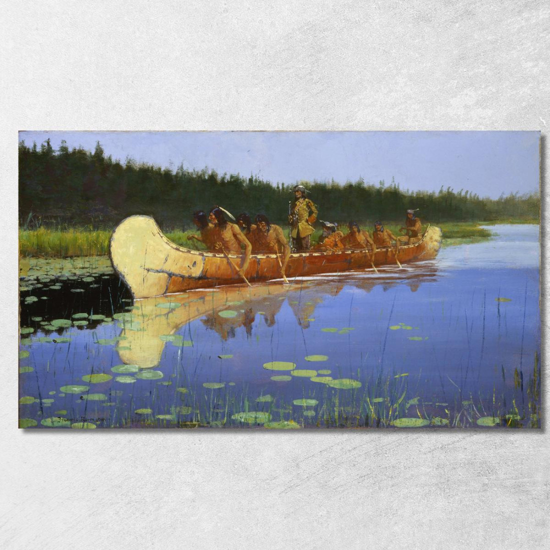 Radisson E Groseilliers Frederic Remington frm31 quadro stampato su tela Radisson E Groseilliers Frederic Remington frm31 quadro stampato su tela
