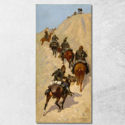 Scout Che Scalano Una Montagna Frederic Remington frm33 quadro stampato su tela