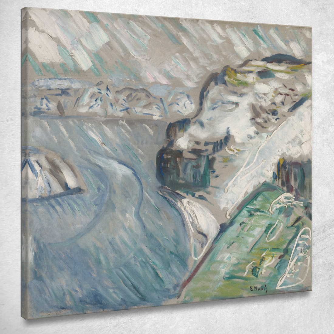 Tempesta Di Neve In Riva Al Mare Edvard Munch em287 quadro stampato su tela