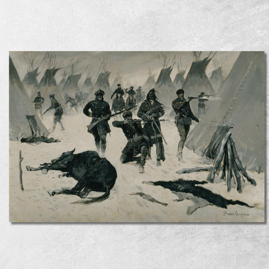 La Sconfitta Di Cavallo Pazzo Frederic Remington frm42 quadro stampato su tela La Sconfitta Di Cavallo Pazzo Frederic Remington frm42 quadro stampato su tela