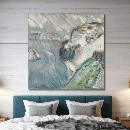 Tempesta Di Neve In Riva Al Mare Edvard Munch em287 quadro stampato su tela