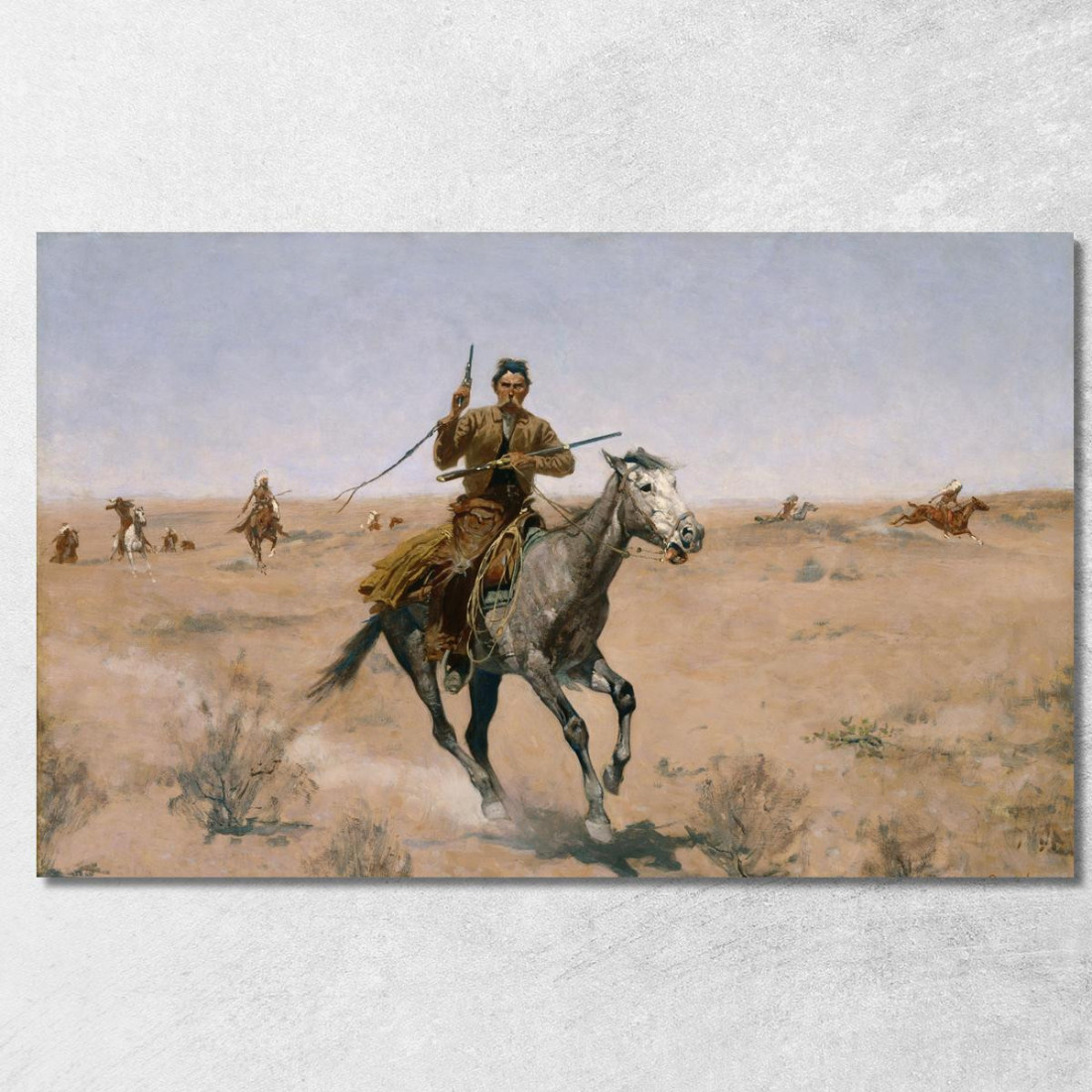 Il Volo Frederic Remington frm46 quadro stampato su tela Il Volo Frederic Remington frm46 quadro stampato su tela