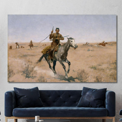 Il Volo Frederic Remington frm46 quadro stampato su tela