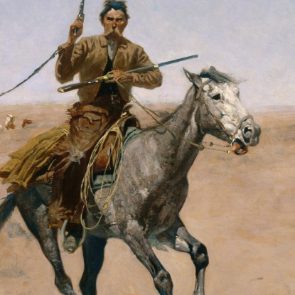 Il Volo Frederic Remington frm46 quadro stampato su tela