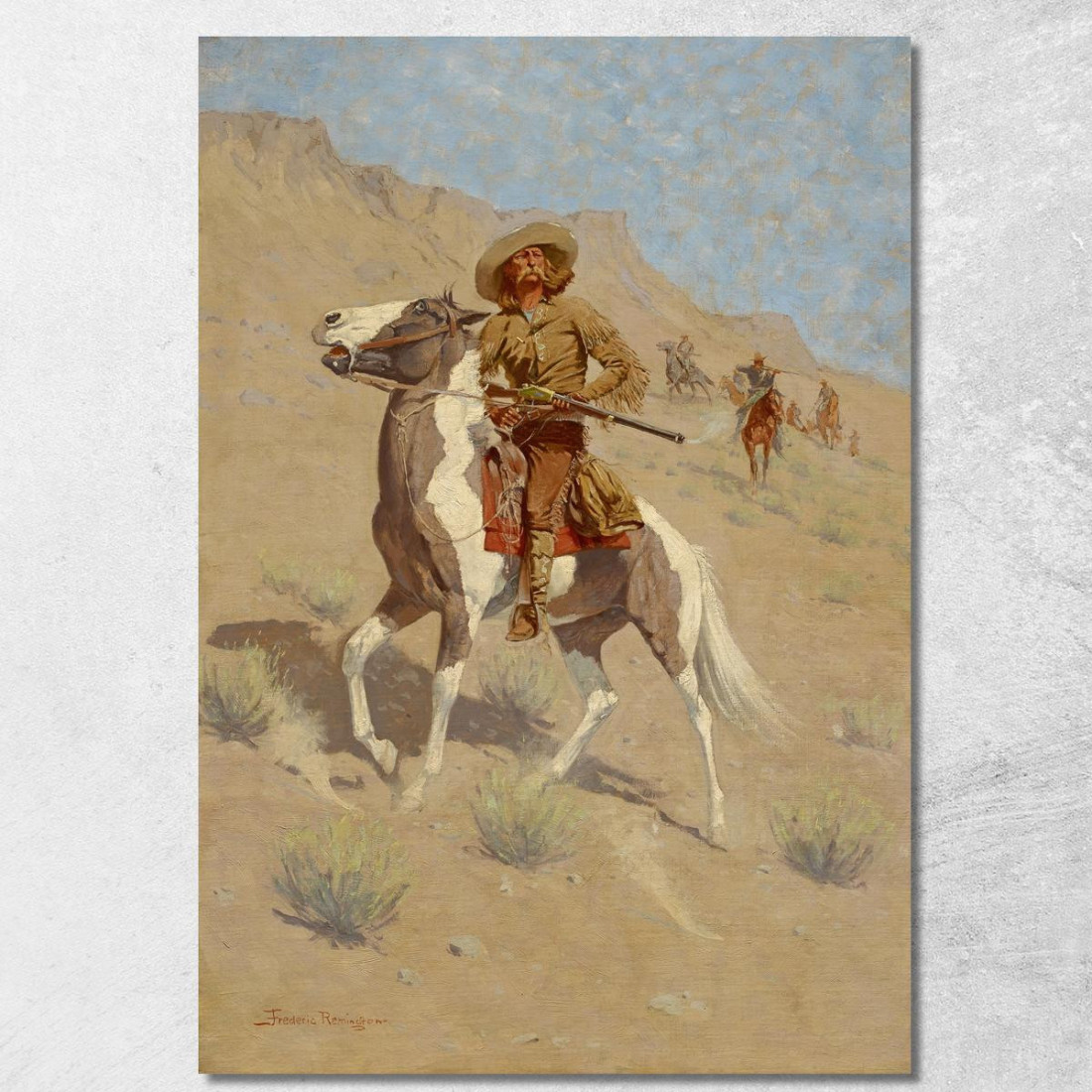 Lo Scout Frederic Remington frm59 quadro stampato su tela Lo Scout Frederic Remington frm59 quadro stampato su tela