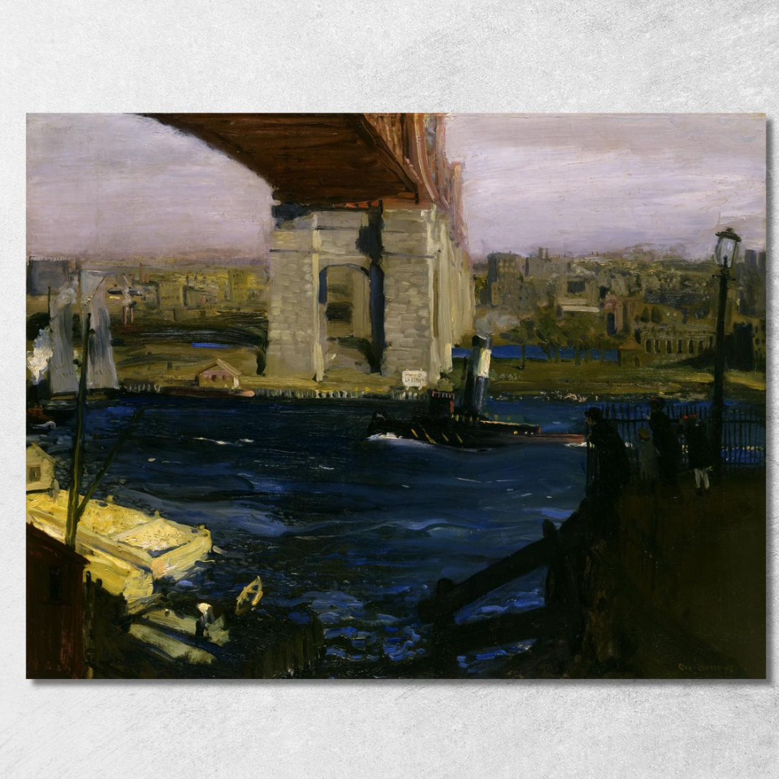 Ponte Dell'Isola Di Blackwell George Wesley Bellows gwb7 quadro stampato su tela Ponte Dell'Isola Di Blackwell George Wesley Bellows gwb7 quadro stampato su tela