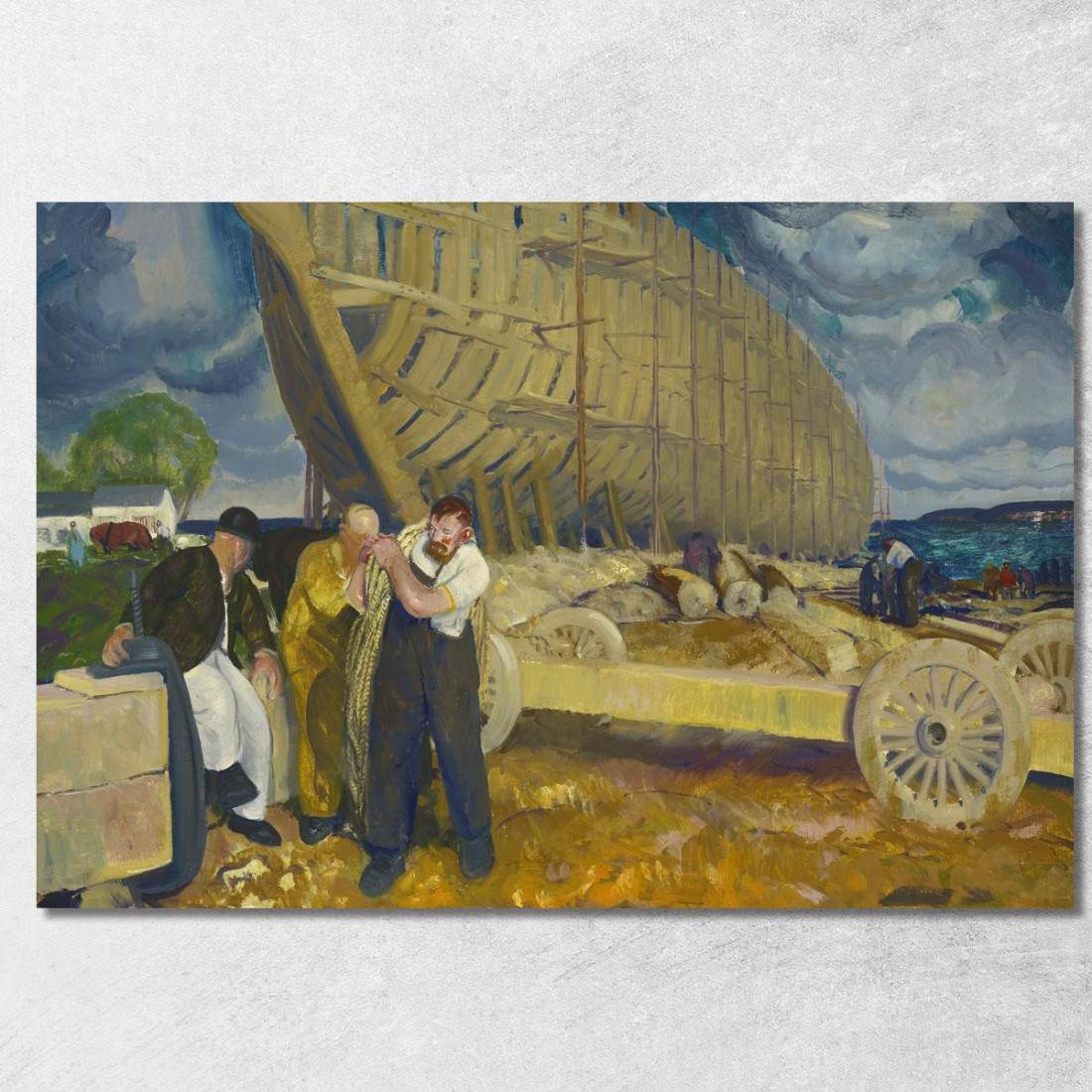 Costruttori Di Navi George Wesley Bellows gwb8 quadro stampato su tela Costruttori Di Navi George Wesley Bellows gwb8 quadro stampato su tela