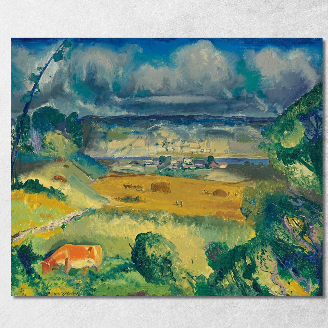 Nuvole E Prato George Wesley Bellows gwb10 quadro stampato su tela Nuvole E Prato George Wesley Bellows gwb10 quadro stampato su tela