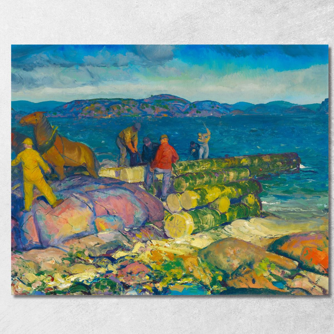 Costruttori Di Banchine George Wesley Bellows gwb13 quadro stampato su tela Costruttori Di Banchine George Wesley Bellows gwb13 quadro stampato su tela