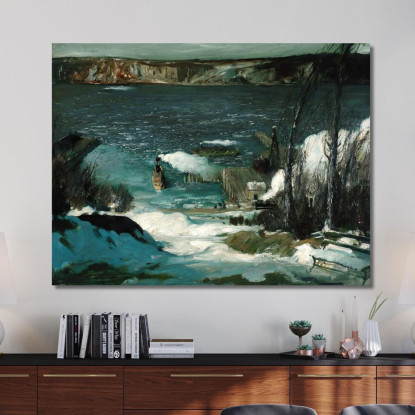 Fiume Del Nord George Wesley Bellows gwb37 quadro stampato su tela