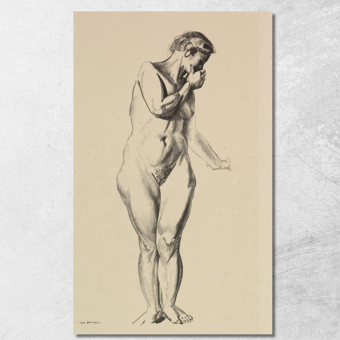 Studio Di Nudo George Wesley Bellows gwb40 quadro stampato su tela Studio Di Nudo George Wesley Bellows gwb40 quadro stampato su tela