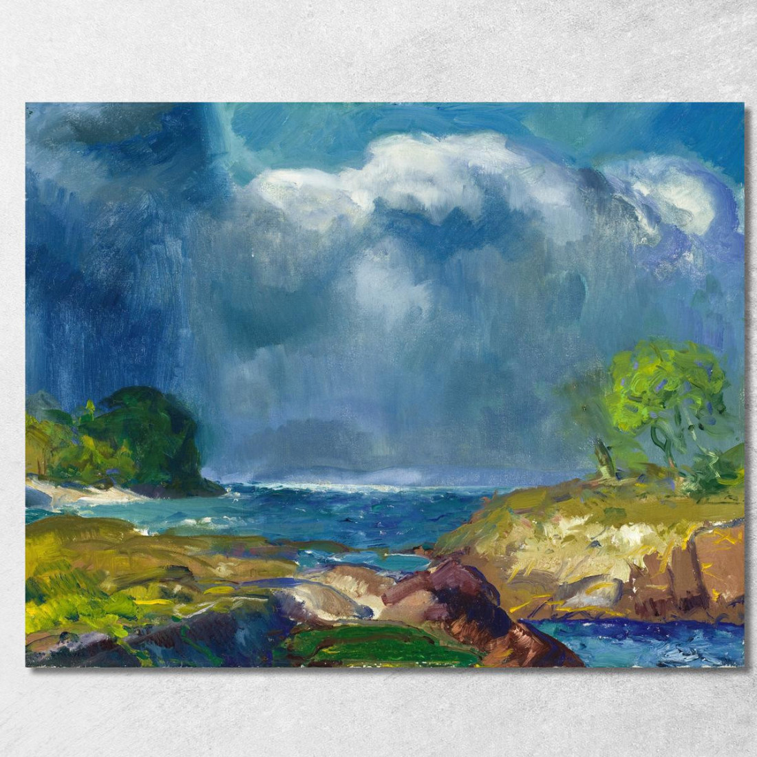 La Tempesta In Arrivo George Wesley Bellows gwb62 quadro stampato su tela La Tempesta In Arrivo George Wesley Bellows gwb62 quadro stampato su tela