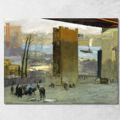 Il Solitario Caseggiato George Wesley Bellows gwb66 quadro stampato su tela