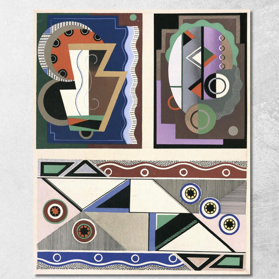 Collezione Decori E Colori Pl.07 Georges Valmier gvl8 quadro stampato su tela Collezione Decori E Colori Pl.07 Georges Valmier gvl8 quadro stampato su tela